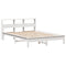 vidaXL Bookcase Bed without Mattress White 150x200 cm King Size Solid Wood Pine