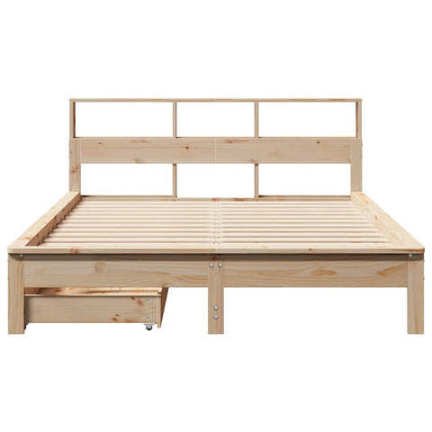 vidaXL Bookcase Bed without Mattress 140x200 cm Solid Wood Pine