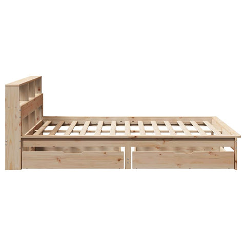vidaXL Bookcase Bed without Mattress 140x200 cm Solid Wood Pine