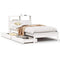 vidaXL Bookcase Bed without Mattress White 100x200 cm Solid Wood Pine