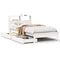 vidaXL Bookcase Bed without Mattress White 90x200 cm Solid Wood Pine