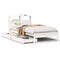 vidaXL Bookcase Bed without Mattress White 90x190 cm Single Solid Wood Pine