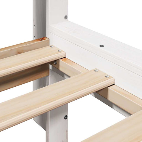 vidaXL Bookcase Bed without Mattress White 90x190 cm Single Solid Wood Pine