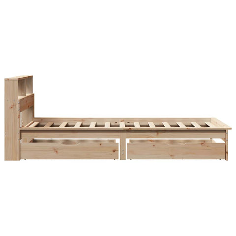 vidaXL Bookcase Bed without Mattress 75x190 cm Small Single Solid Wood Pine