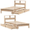 vidaXL Bookcase Bed without Mattress 75x190 cm Small Single Solid Wood Pine
