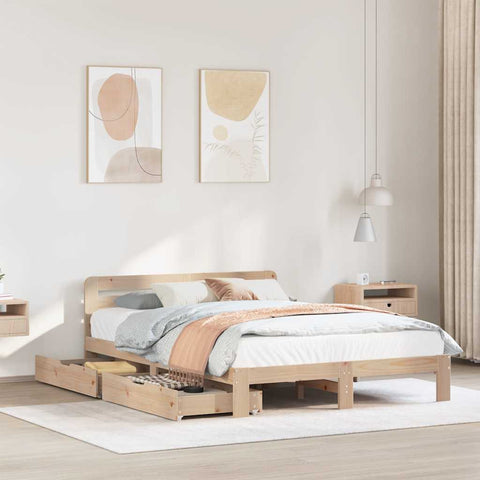 vidaXL Bed Frame without Mattress 160x200 cm Solid Wood Pine