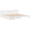 vidaXL Bed Frame without Mattress White 180x200 cm Super King Solid Wood Pine