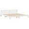 vidaXL Bed Frame without Mattress White 180x200 cm Super King Solid Wood Pine