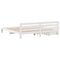 vidaXL Bed Frame without Mattress White 180x200 cm Super King Solid Wood Pine