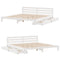 vidaXL Bed Frame without Mattress White 180x200 cm Super King Solid Wood Pine