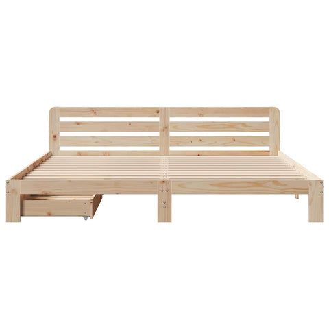 vidaXL Bed Frame without Mattress 200x200 cm Solid Wood Pine