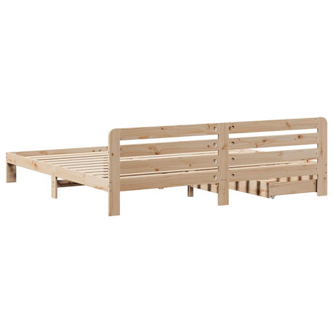 vidaXL Bed Frame without Mattress 200x200 cm Solid Wood Pine