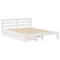 vidaXL Bed Frame without Mattress White 140x190 cm Solid Wood Pine