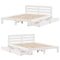 vidaXL Bed Frame without Mattress White 140x190 cm Solid Wood Pine