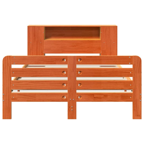 vidaXL Bed Frame without Mattress Wax Brown 120x200 cm Solid Wood Pine