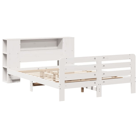 vidaXL Bed Frame without Mattress White 140x200 cm Solid Wood Pine