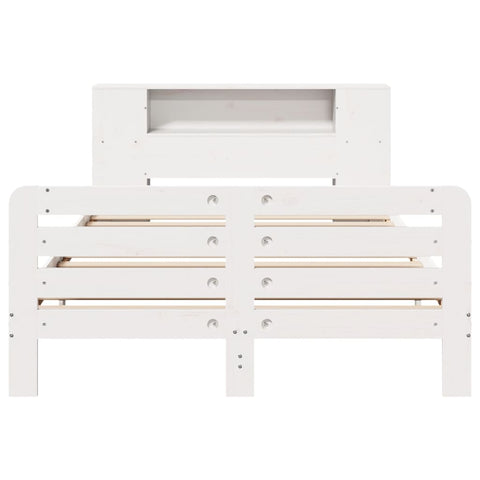 vidaXL Bed Frame without Mattress White 140x200 cm Solid Wood Pine