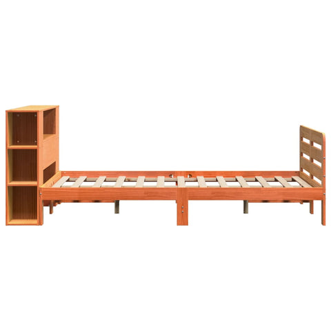 vidaXL Bed Frame without Mattress Wax Brown 140x200 cm Solid Wood Pine