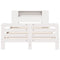 vidaXL Bed Frame without Mattress White 150x200 cm King Size Solid Wood Pine