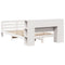 vidaXL Bed Frame without Mattress White 150x200 cm King Size Solid Wood Pine