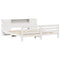 vidaXL Bed Frame without Mattress White 180x200 cm Super King Solid Wood Pine