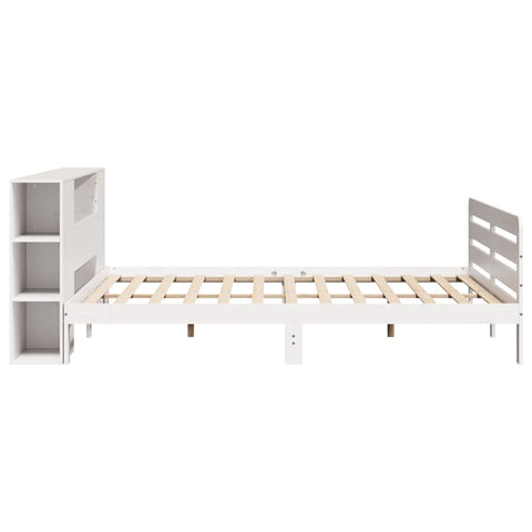 vidaXL Bed Frame without Mattress White 180x200 cm Super King Solid Wood Pine