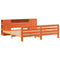 vidaXL Bed Frame without Mattress Wax Brown 180x200 cm Super King Solid Wood Pine