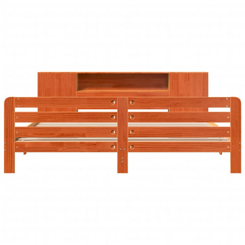 vidaXL Bed Frame without Mattress Wax Brown 180x200 cm Super King Solid Wood Pine