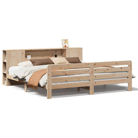 vidaXL Bed Frame without Mattress 200x200 cm Solid Wood Pine