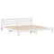 vidaXL Bed Frame without Mattress White 200x200 cm Solid Wood Pine