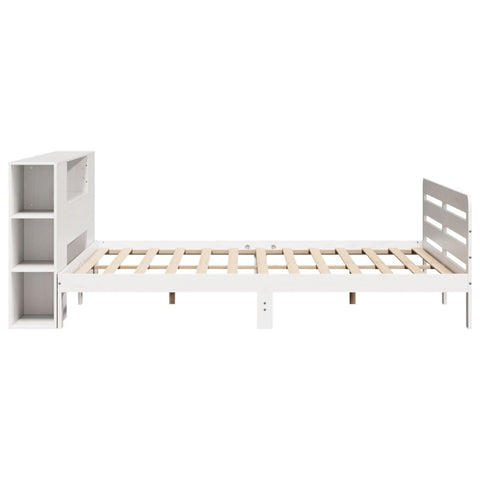 vidaXL Bed Frame without Mattress White 200x200 cm Solid Wood Pine