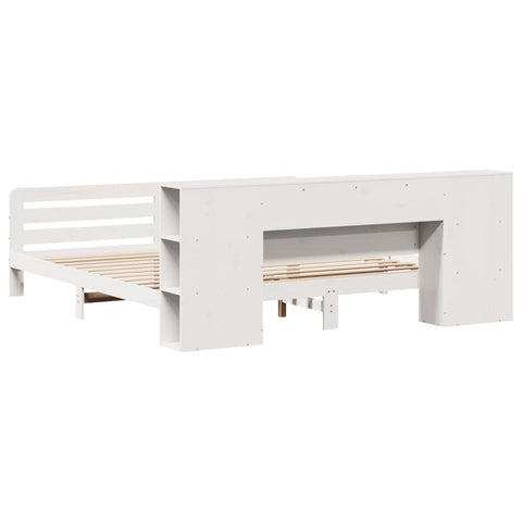 vidaXL Bed Frame without Mattress White 200x200 cm Solid Wood Pine