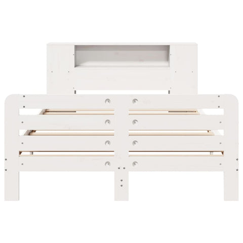 vidaXL Bed Frame without Mattress White 140x190 cm Solid Wood Pine