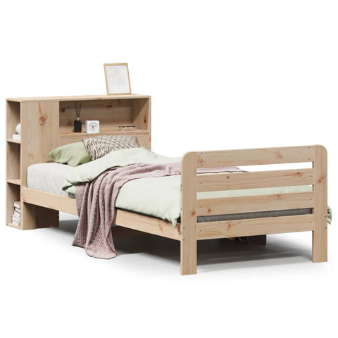 vidaXL Bed Frame without Mattress 90x190 cm Single Solid Wood Pine