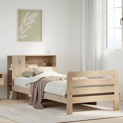 vidaXL Bed Frame without Mattress 90x190 cm Single Solid Wood Pine