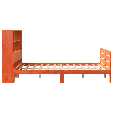 vidaXL Bed Frame without Mattress Wax Brown 150x200 cm King Size Solid Wood Pine