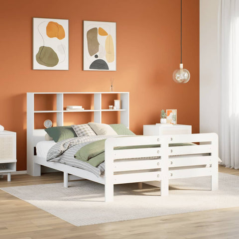 vidaXL Bed Frame without Mattress White 160x200 cm Solid Wood Pine