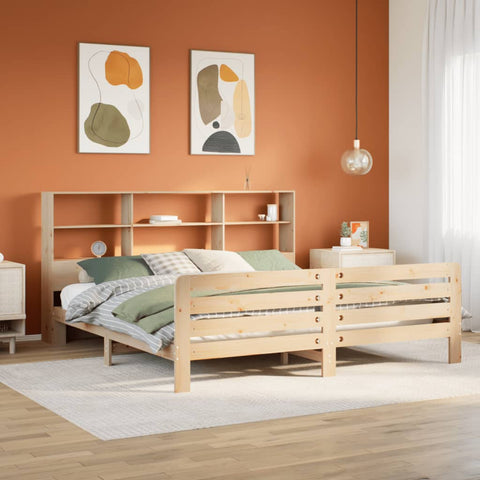 vidaXL Bed Frame without Mattress 180x200 cm Super King Solid Wood Pine