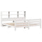 vidaXL Bed Frame without Mattress White 180x200 cm Super King Solid Wood Pine