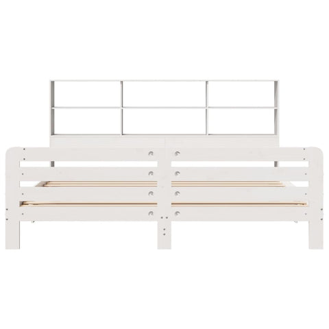 vidaXL Bed Frame without Mattress White 180x200 cm Super King Solid Wood Pine