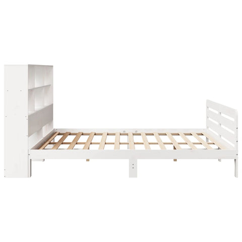 vidaXL Bed Frame without Mattress White 180x200 cm Super King Solid Wood Pine