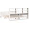 vidaXL Bed Frame without Mattress White 180x200 cm Super King Solid Wood Pine