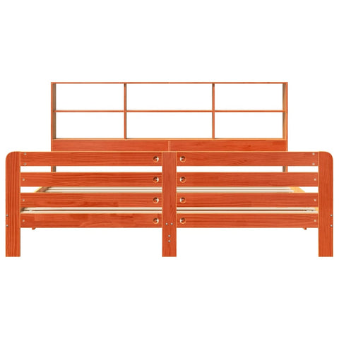 vidaXL Bed Frame without Mattress Wax Brown 180x200 cm Super King Solid Wood Pine