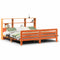 vidaXL Bed Frame without Mattress Wax Brown 200x200 cm Solid Wood Pine
