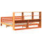 vidaXL Bed Frame without Mattress Wax Brown 200x200 cm Solid Wood Pine