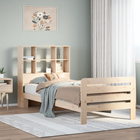 vidaXL Bed Frame without Mattress 90x190 cm Single Solid Wood Pine