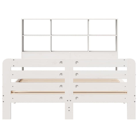vidaXL Bed Frame without Mattress White 120x190 cm Small Double Solid Wood Pine