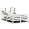 vidaXL Bed Frame without Mattress White 140x190 cm Solid Wood Pine