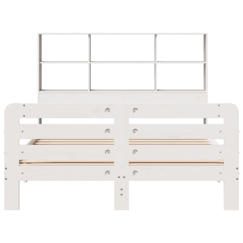 vidaXL Bed Frame without Mattress White 140x190 cm Solid Wood Pine