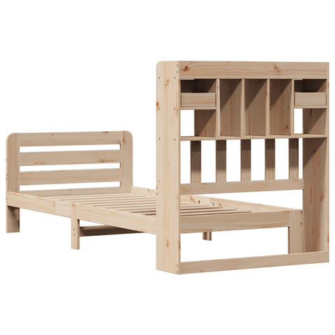 vidaXL Bookcase Bed without Mattress 90x200 cm Solid Wood Pine